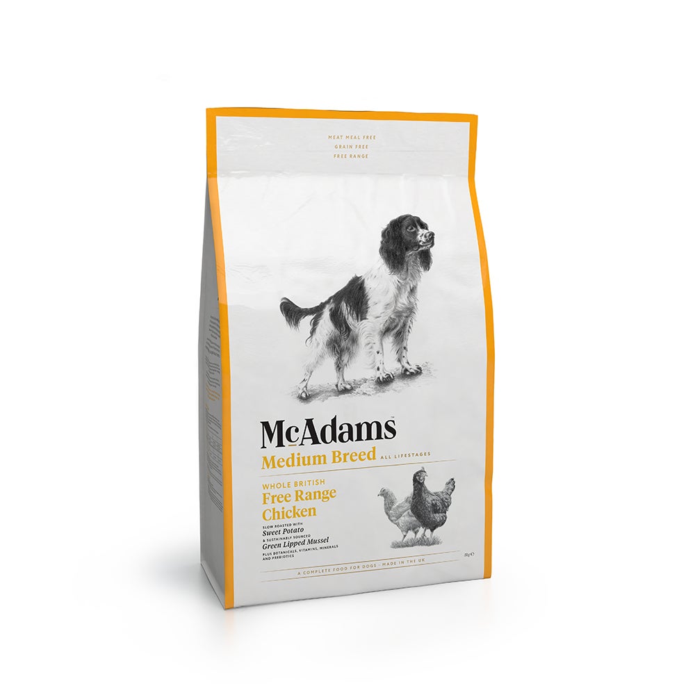 McAdams Dry Dog Food British Free Range Chicken Adult Medium Breed